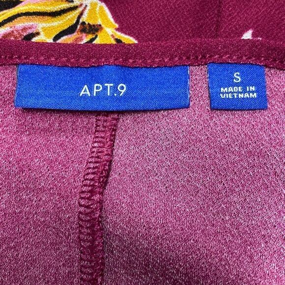 Apt.9 Floral Flutter Sleeve Dress Size Small - Picture 6 of 8